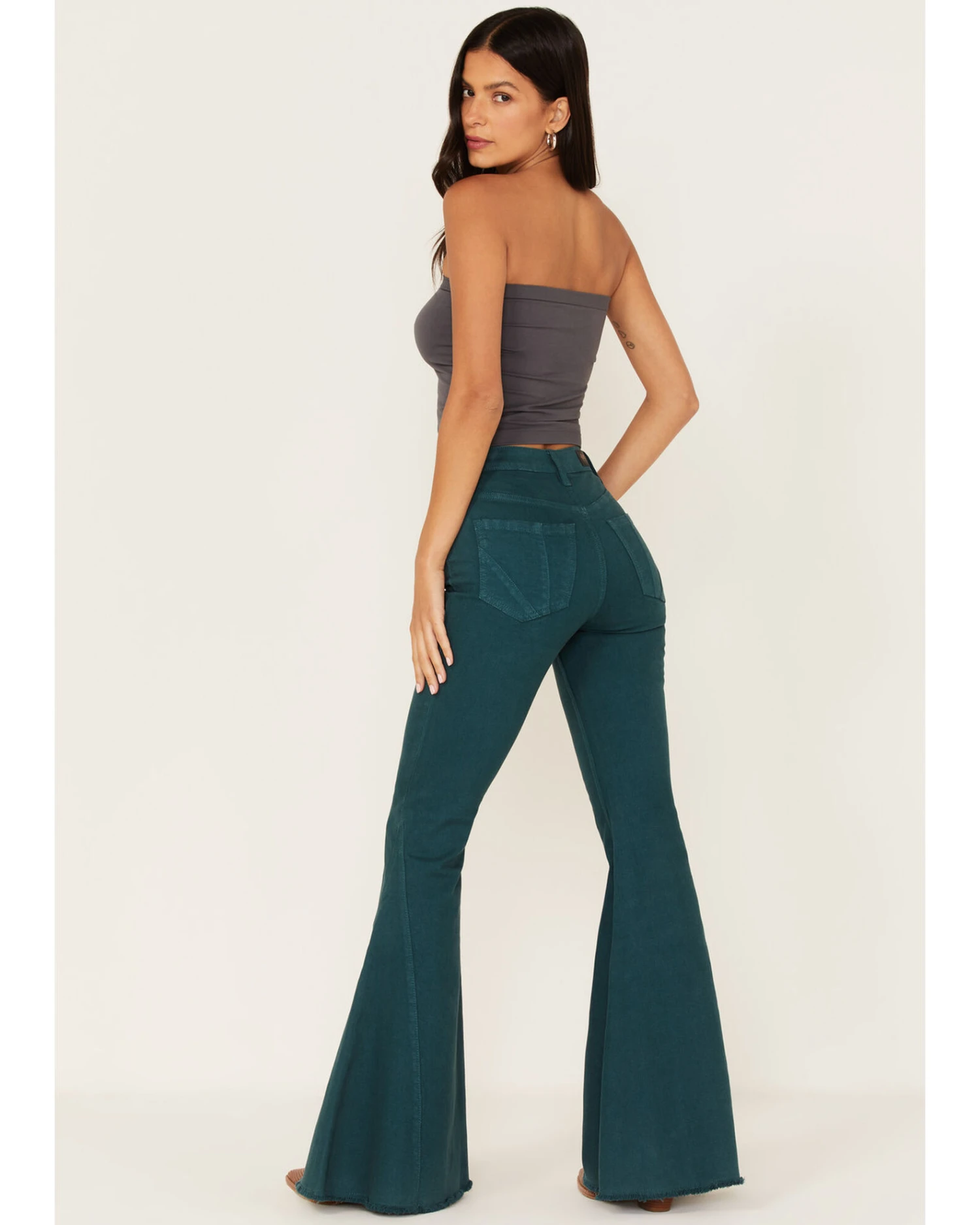 Shyanne Women's High Rise Super Flare Jeans 3 Shyanne Women's High Rise Super Flare Jeans - Image 3