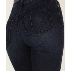 Shyanne Women's Embroidered Dark Wash High Rise Stretch Flare Jeans -Default Template 4 2000373384 416 P4