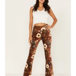 Shyanne Women's Floral Print Corduroy Pants