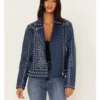 Idyllwind Women's Studded Moto Leather Jacket