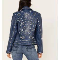 Idyllwind Women's Studded Moto Leather Jacket -Default Template 4 2000373396 400 P4