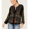 Johnny Was Women's Ezra Embroidered Blouse