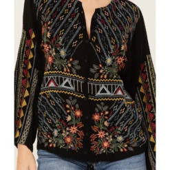 Johnny Was Women's Ezra Embroidered Blouse -Default Template 4 2000373881 001 P3