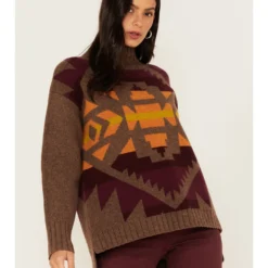 Pendleton Women's Mixed Print Western Sweater