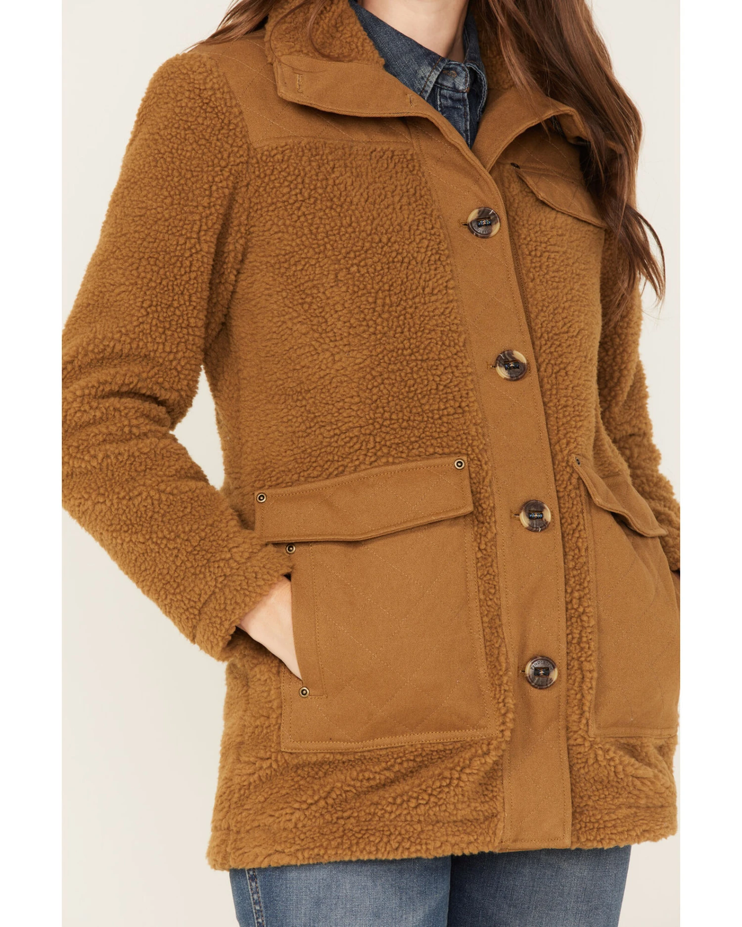 Pendleton Women's Dearborn Barn Wool Fleece Coat 3 Pendleton Women's Dearborn Barn Wool Fleece Coat - Image 3