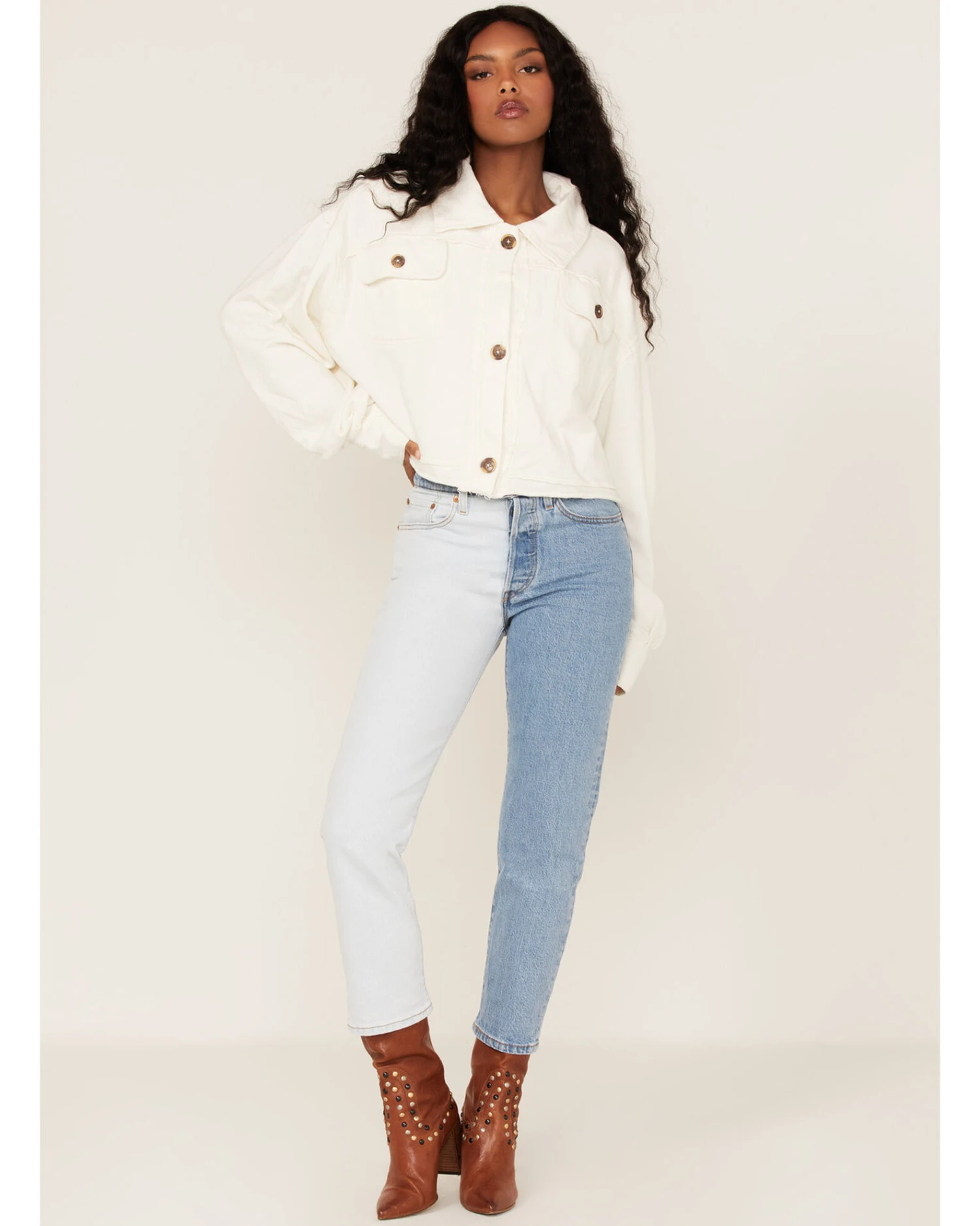Free People Women's Saturday Cropped Shacket 2 Free People Women's Saturday Cropped Shacket - Image 2