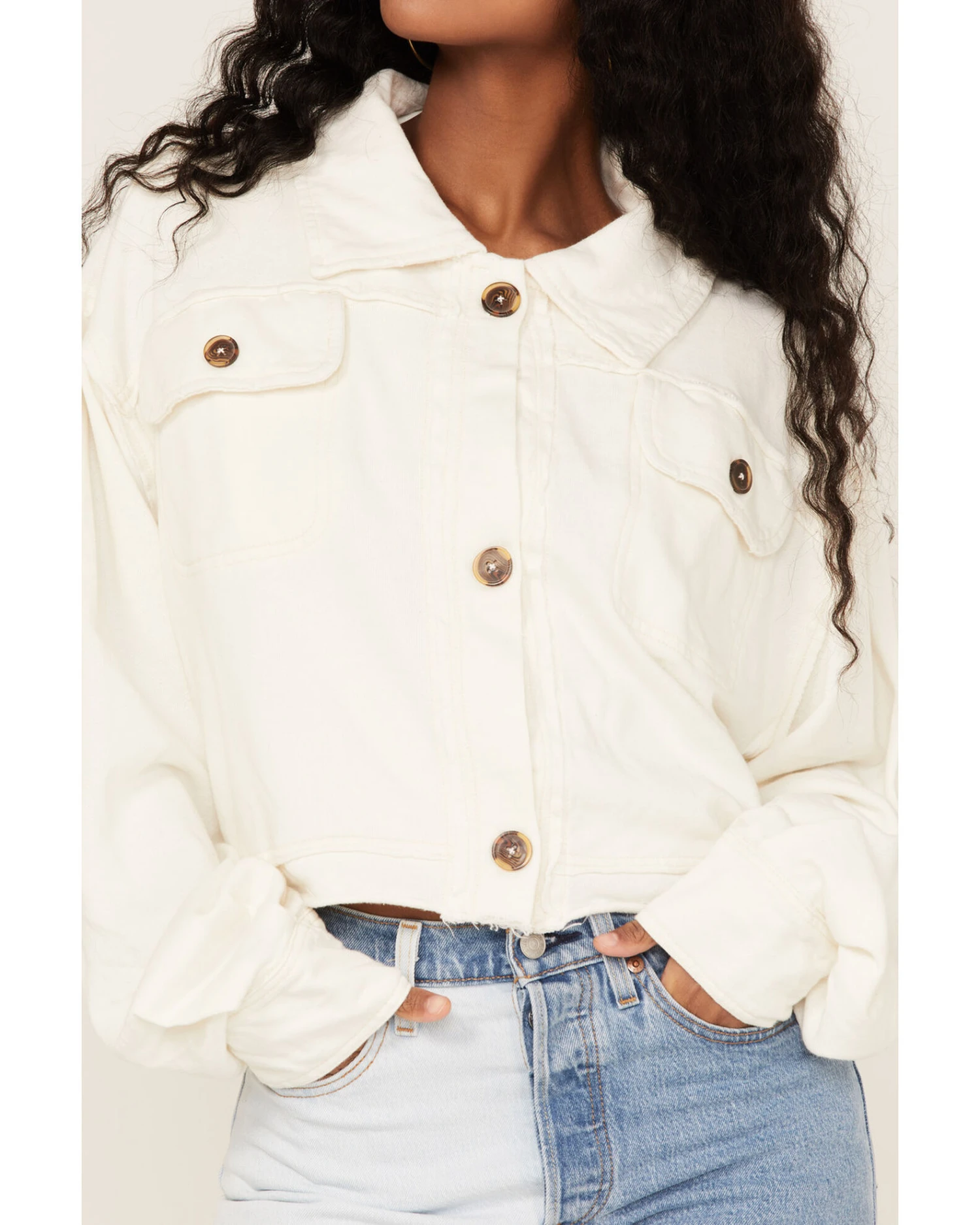 Free People Women's Saturday Cropped Shacket 3 Free People Women's Saturday Cropped Shacket - Image 3