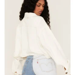 Free People Women's Saturday Cropped Shacket 7 Free People Women's Saturday Cropped Shacket -Default Template 4 2000374735 251 P4