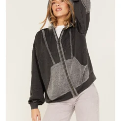 Cleo + Wolf Women's Seamed Zip Hoodie