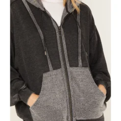 Cleo + Wolf Women's Seamed Zip Hoodie 6 Cleo + Wolf Women's Seamed Zip Hoodie -Default Template 4 2000374823 001 P3