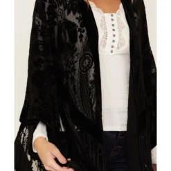 Idyllwind Women's Velvet Floral Fringe Kimono -Default Template 4 2000375290 001 P3