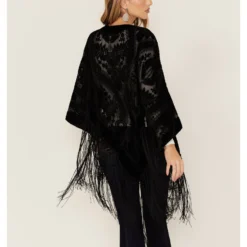 Idyllwind Women's Velvet Floral Fringe Kimono -Default Template 4 2000375290 001 P4