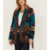 Idyllwind Women's River Run Southwestern Print Belted Cardigan