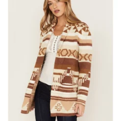 Idyllwind Women's Twin Pines Southwestern Stripe Print Cardigan