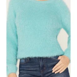 Rock & Roll Denim Women's Fuzzy Knit Sweater -Default Template 4 2000375639 440 P3