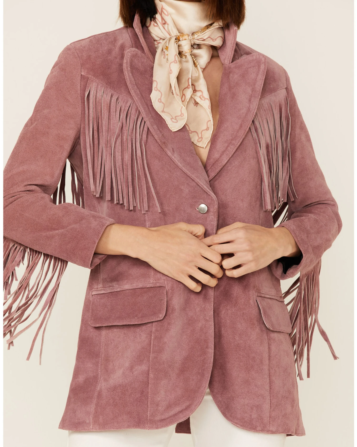 Understated Leather Women's Marlboro Fringe Blazer Jacket 3 Understated Leather Women's Marlboro Fringe Blazer Jacket - Image 3