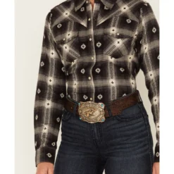 Ariat Women's R.E.A.L. Southwestern Plaid Print Thunderstorm Long Sleeve Snap Western Shirt 6 Ariat Women's R.E.A.L. Southwestern Plaid Print Thunderstorm Long Sleeve Snap Western Shirt -Default Template 4 2000377708 001 P3