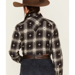Ariat Women's R.E.A.L. Southwestern Plaid Print Thunderstorm Long Sleeve Snap Western Shirt 7 Ariat Women's R.E.A.L. Southwestern Plaid Print Thunderstorm Long Sleeve Snap Western Shirt -Default Template 4 2000377708 001 P4