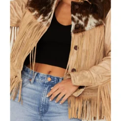 STS Ranchwear Women's Cowhide Frontier Fringe Jacket -Default Template 4 2000378204 280 P3