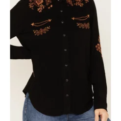 Stetson Women's Floral Embroidered Long Sleeve Snap Western Shirt -Default Template 4 2000378241 001 P3