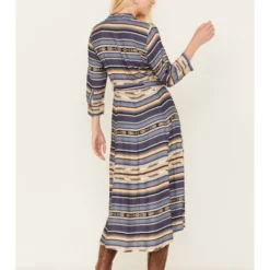 Stetson Women's Serape Stripe Print Long Sleeve Midi Dress -Default Template 4 2000378246 400 P4
