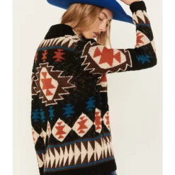 Cotton & Rye Women's Southwestern Print Knit Cardigan Sweater 7 Cotton & Rye Women's Southwestern Print Knit Cardigan Sweater -Default Template 4 2000378265 001 P4