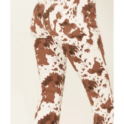 Saints & Hearts Women's High Rise Cow Print Flare Jeans -Default Template 4 2000379203 103 P4