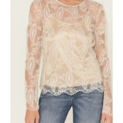 Shyanne Women's Two Tone Lace Layering Top -Default Template 4 2000380621 295 P3