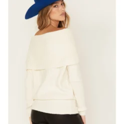 Shyanne Women's Off The Shoulder Cable Knit Sweater -Default Template 4 2000380628 105 P4