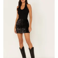 Shyanne Women's Velvet Sequin Skirt