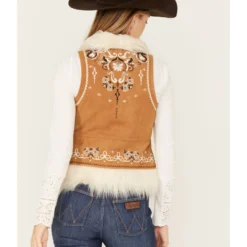 Shyanne Women's Fur Trim Embroidered Vest 6 Shyanne Women's Fur Trim Embroidered Vest -Default Template 4 2000380670 255 P3