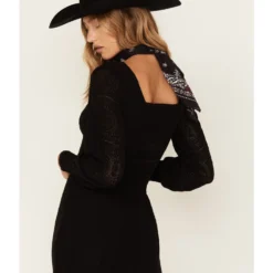 Idyllwind Women's Dallas Smocked Lace Crop Top -Default Template 4 2000380684 001 P4