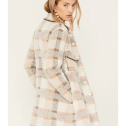 Rock & Roll Denim Women's Plaid Print Eyelash Knit Coat -Default Template 4 2000381063 280 P4