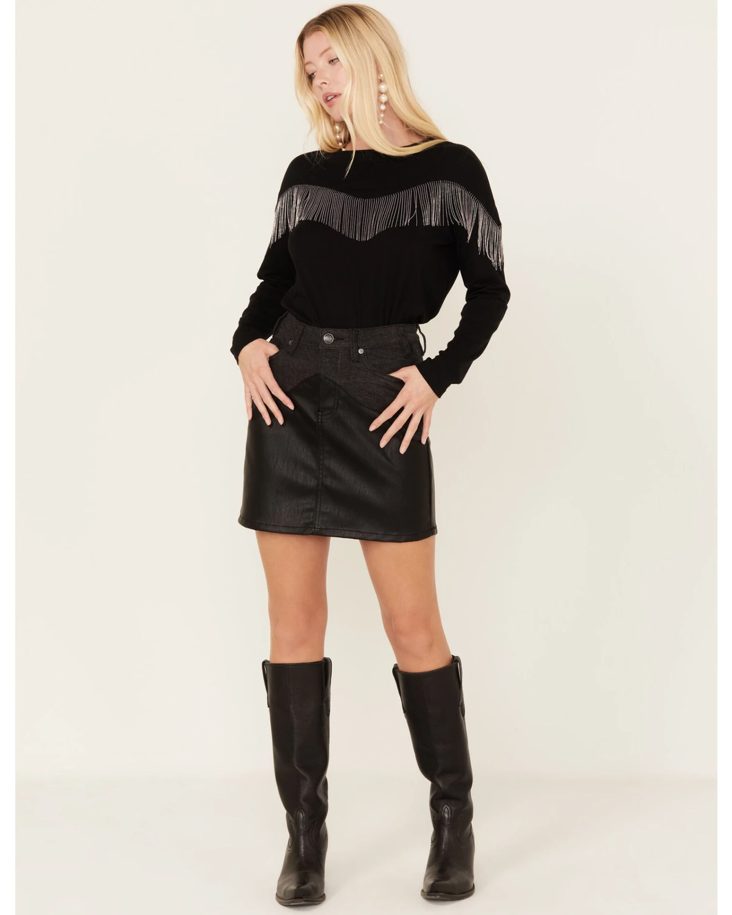 Rock & Roll Denim Women's Western Yoke Skirt 1 Rock & Roll Denim Women's Western Yoke Skirt