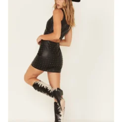 Idyllwind Women's Gallaway Studded Leather Mini Skirt 6 Idyllwind Women's Gallaway Studded Leather Mini Skirt -Default Template 4 2000381084 001 P3