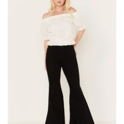 Shyanne Women's High Rise Super Flare Tulip Jeans