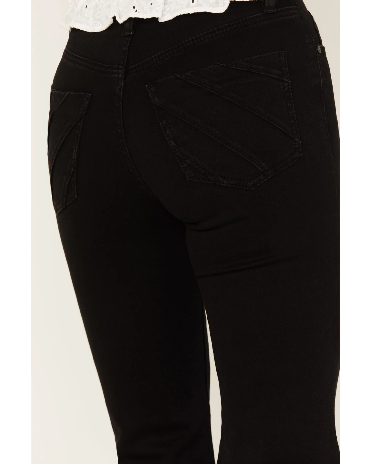 Shyanne Women's High Rise Super Flare Tulip Jeans 4 Shyanne Women's High Rise Super Flare Tulip Jeans - Image 4