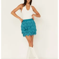 Shyanne Women's Fringe Flapper Mini Skirt