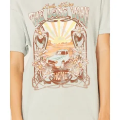 Youth In Revolt Women's The Long Way Short Sleeve Graphic Tee -Default Template 4 2000381475 442 P3