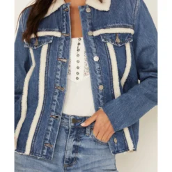 Idyllwind Women's Medium Wash Sherpa-Lined Denim Jacket -Default Template 4 2000382095 414 P4