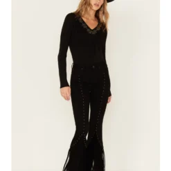 Idyllwind Women's Fringe & Embellished High Risin' Stretch Flare Jeans