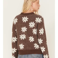 Beyond The Radar Women's Daisy Flower Print Knit Cardigan 7 Beyond The Radar Women's Daisy Flower Print Knit Cardigan -Default Template 4 2000382200 200 P4