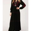 Roper Women's Long Sleeve Peasant Embroidered Tier Dress