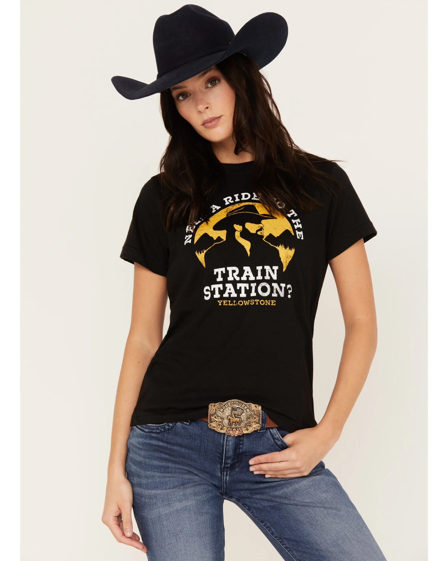 Changes Women's Yellowstone Train Station Short Sleeve Graphic Tee 1 Changes Women's Yellowstone Train Station Short Sleeve Graphic Tee