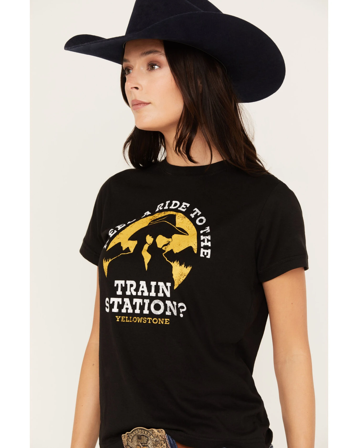 Changes Women's Yellowstone Train Station Short Sleeve Graphic Tee 2 Changes Women's Yellowstone Train Station Short Sleeve Graphic Tee - Image 2