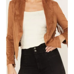 Shyanne Women's Crop Fringe Faux Suede Jacket 6 Shyanne Women's Crop Fringe Faux Suede Jacket -Default Template 4 2000382835 200 P3