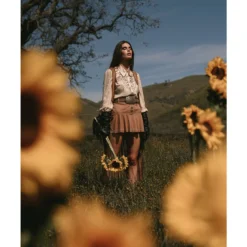 Shyanne Women's Faux Suede Ruffle Skirt