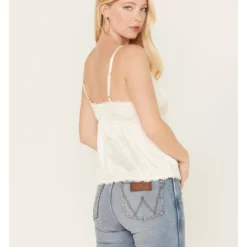 Shyanne Women's Button Front Lace Trimmed Tank Top -Default Template 4 2000382863 110 P4