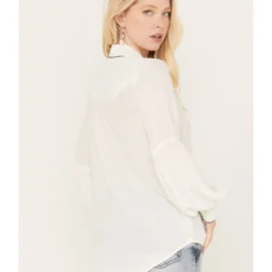 Idyllwind Women's Judson Blanket Stitch Textured Button-Down Woven Shirt -Default Template 4 2000382976 100 P4