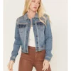 Idyllwind Women's Shiloh Drive Embellished Denim Trucker Jacket